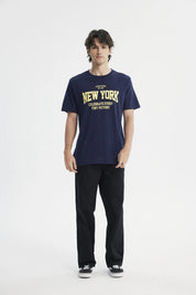 Polera Regular Hombre Azul Marino