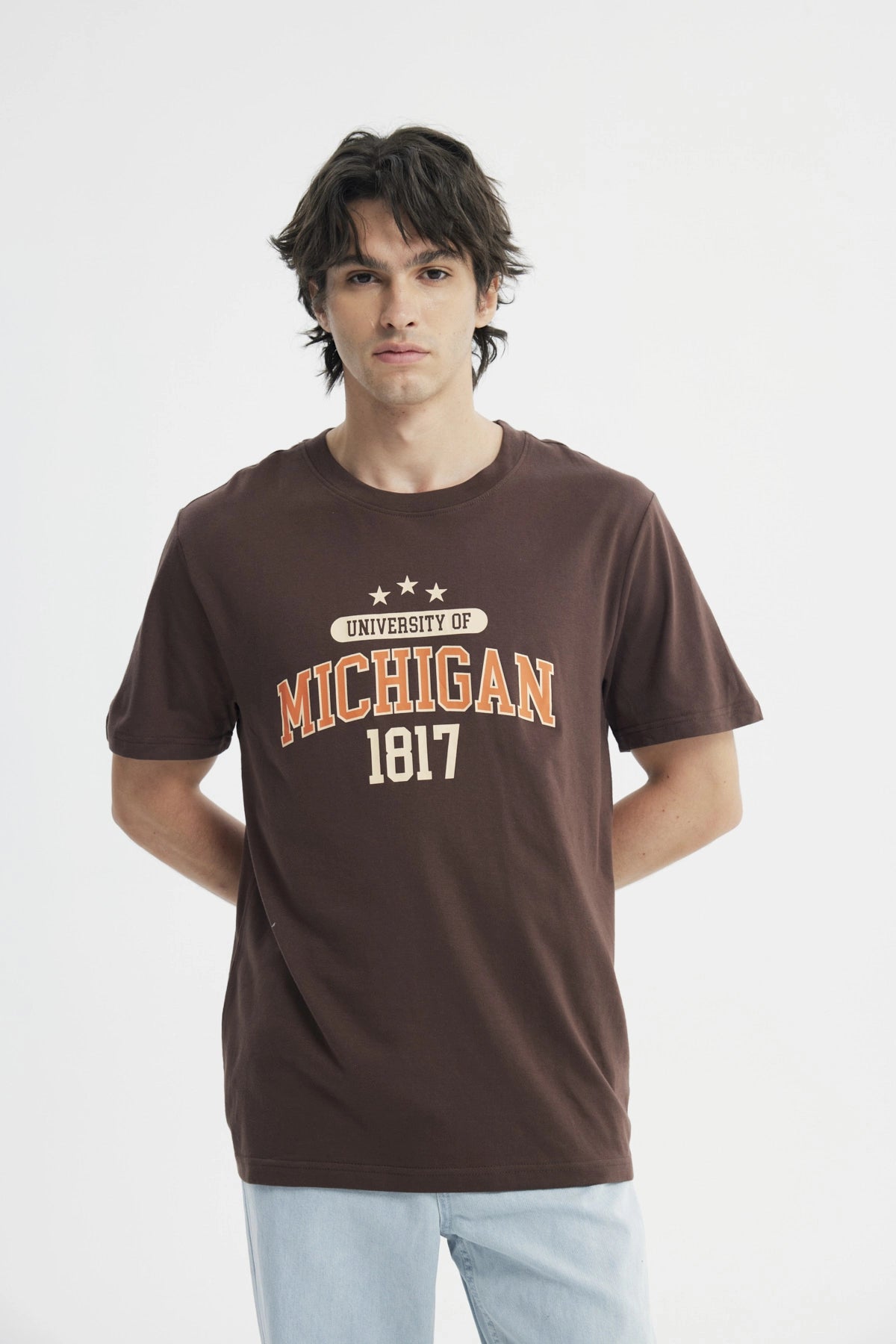 Polera Regular Hombre Chocolate