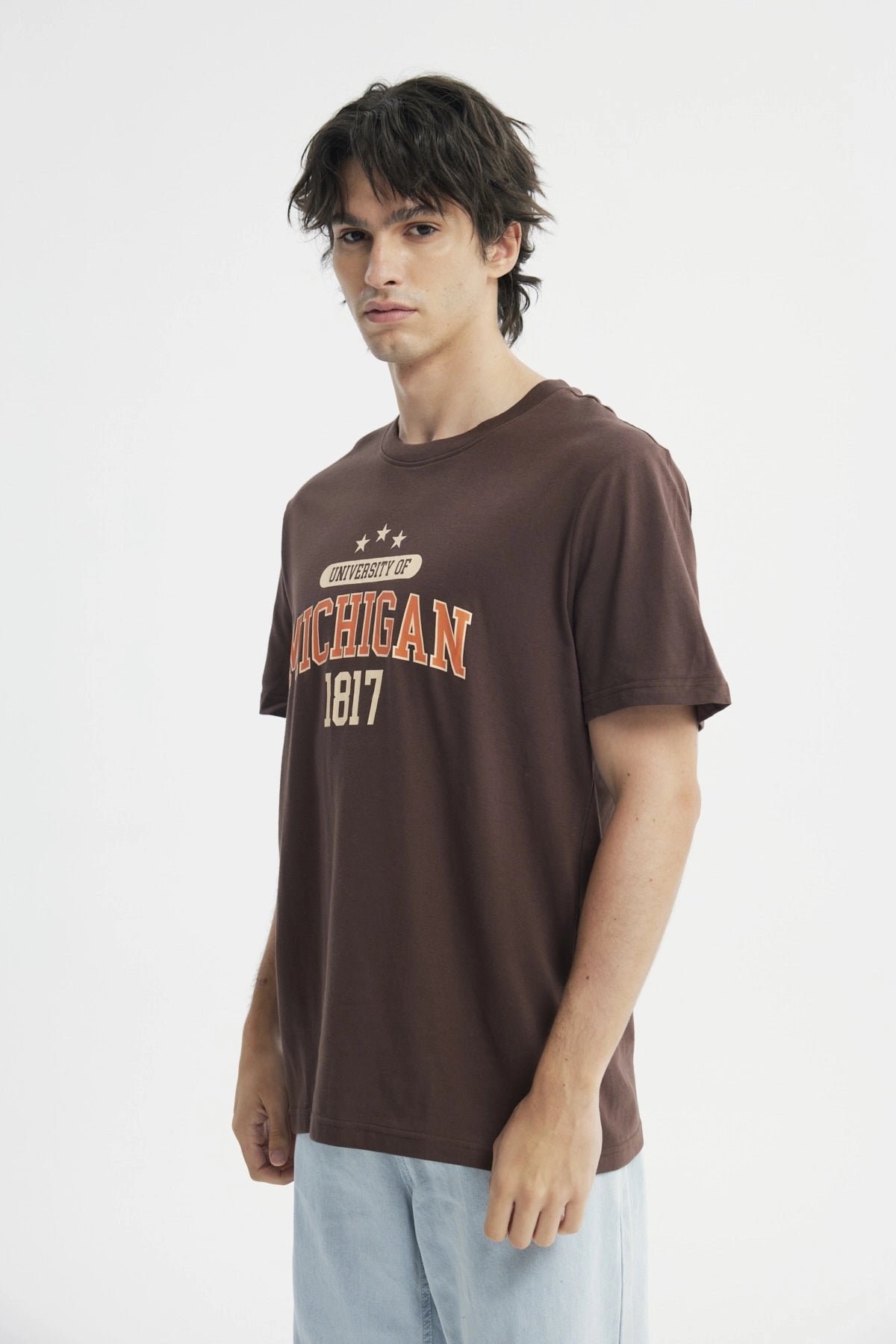 Polera Regular Hombre Chocolate