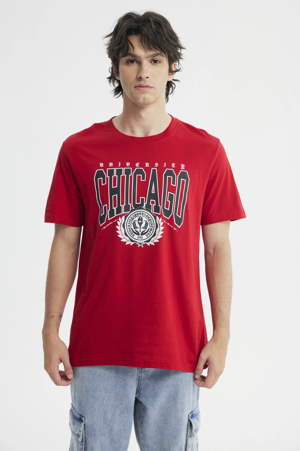 Polera Regular Hombre Rojo