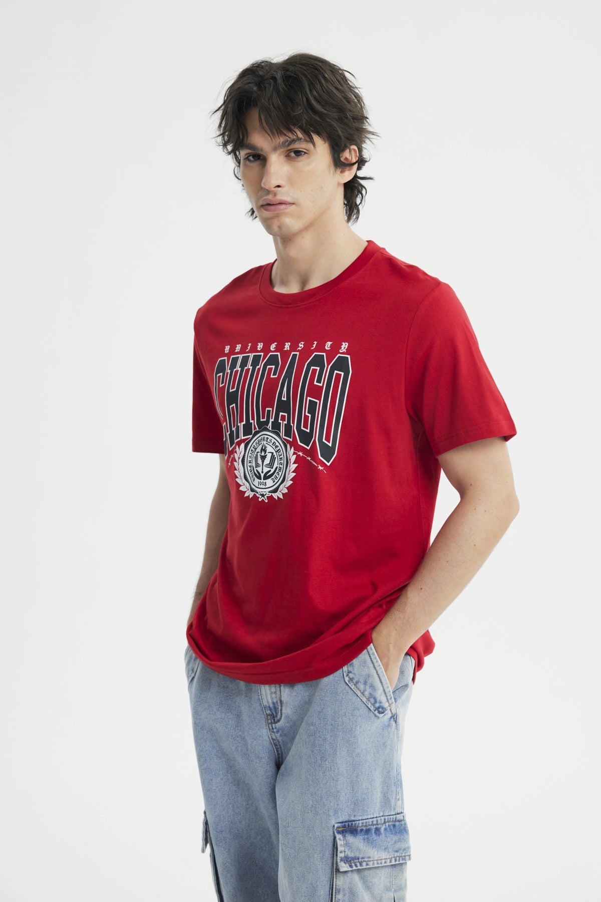 Polera Regular Hombre Rojo