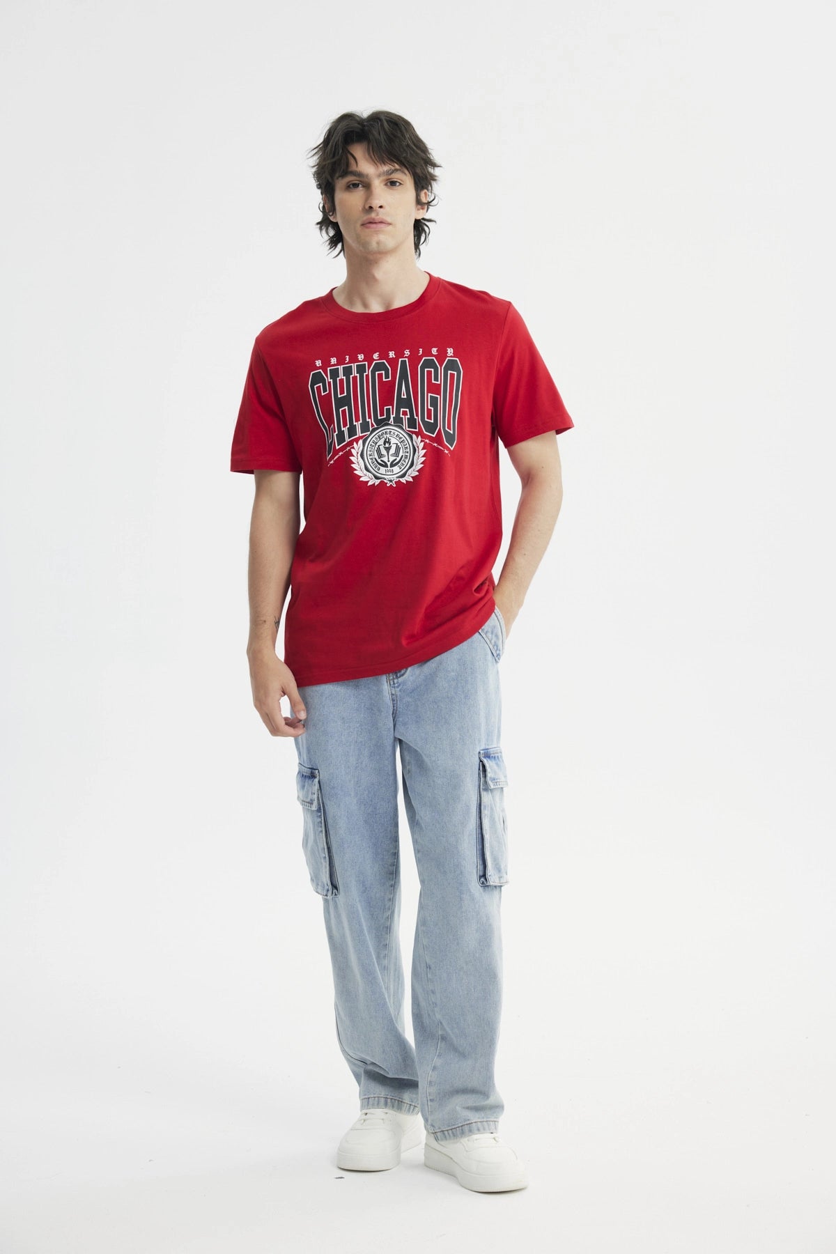 Polera Regular Hombre Rojo