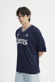 Polera Oversize Hombre Azul Marino