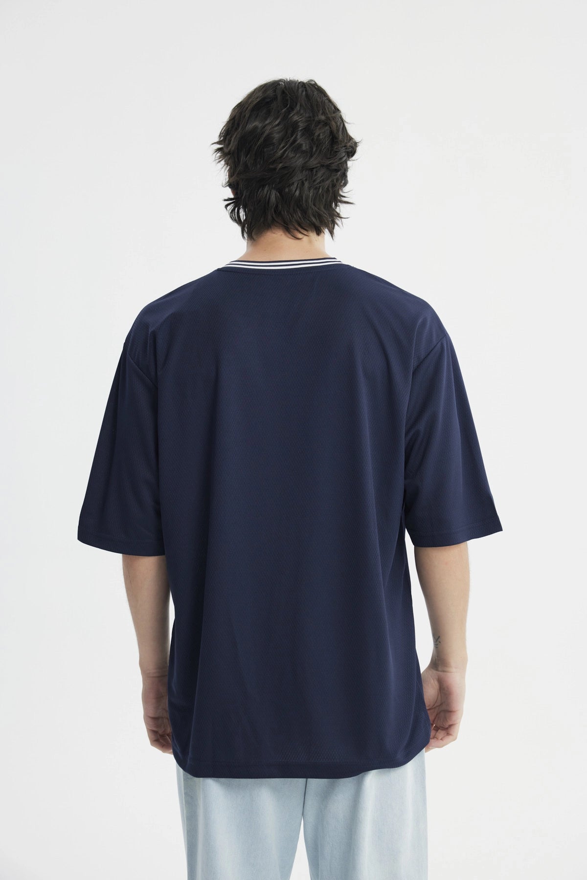 Polera Oversize Hombre Azul Marino