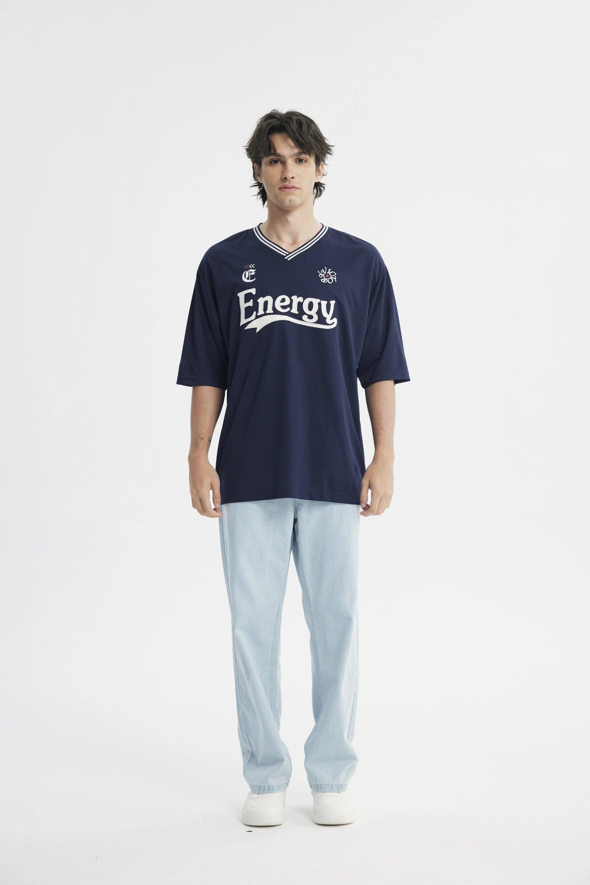 Polera Oversize Hombre Azul Marino