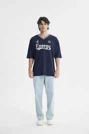 Polera Oversize Hombre Azul Marino