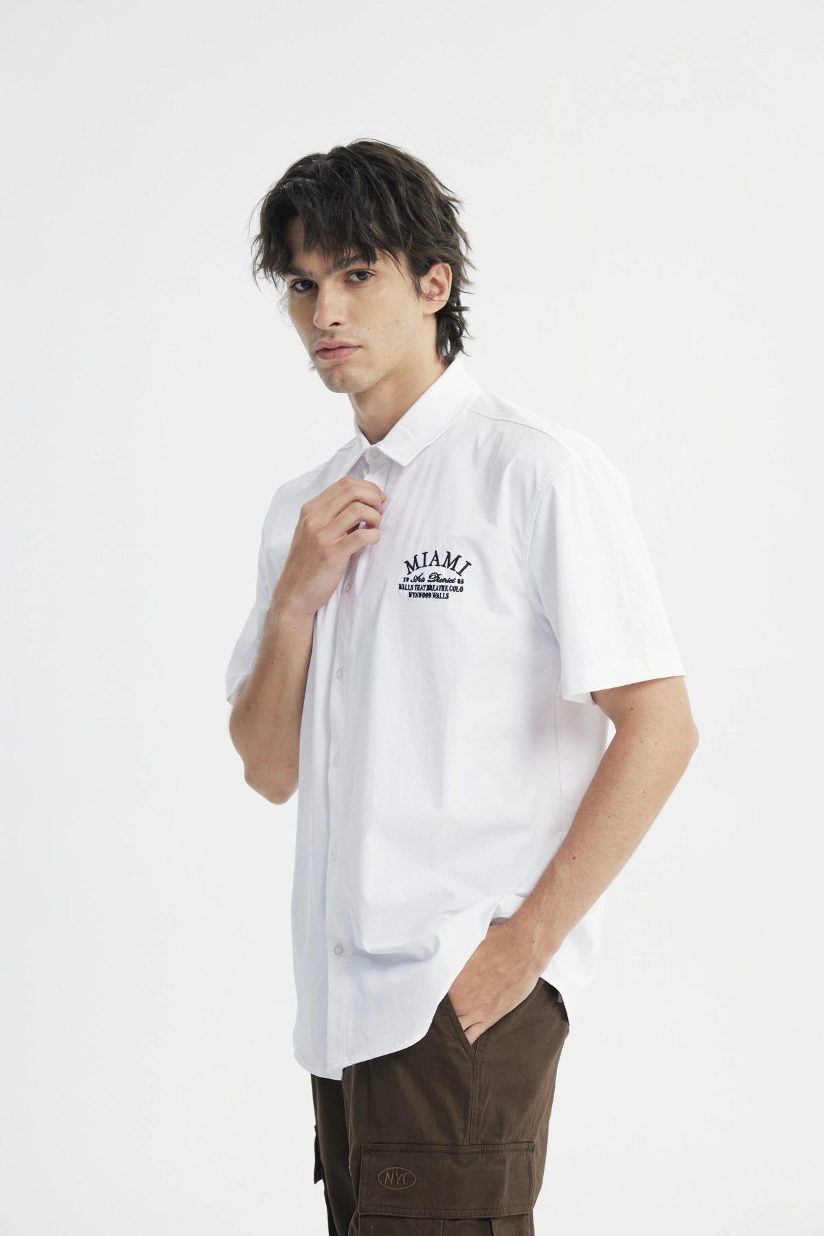 Camisa Hombre Oversize Blanco