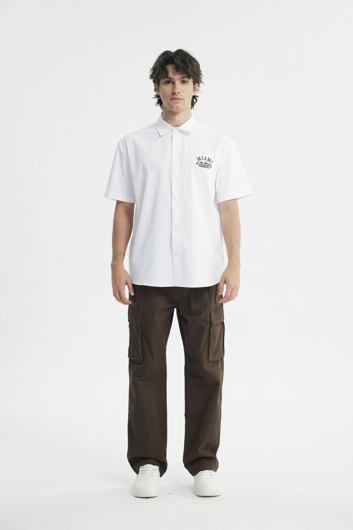 Camisa Hombre Oversize Blanco