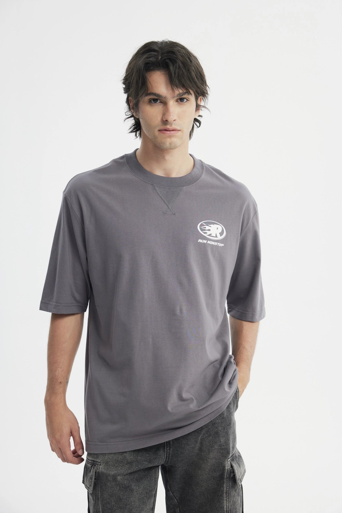Polera Oversize Hombre Marengo