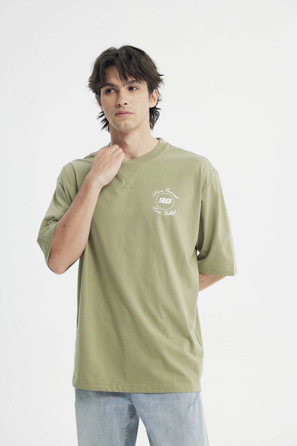 Polera Oversize Hombre Verde Claro