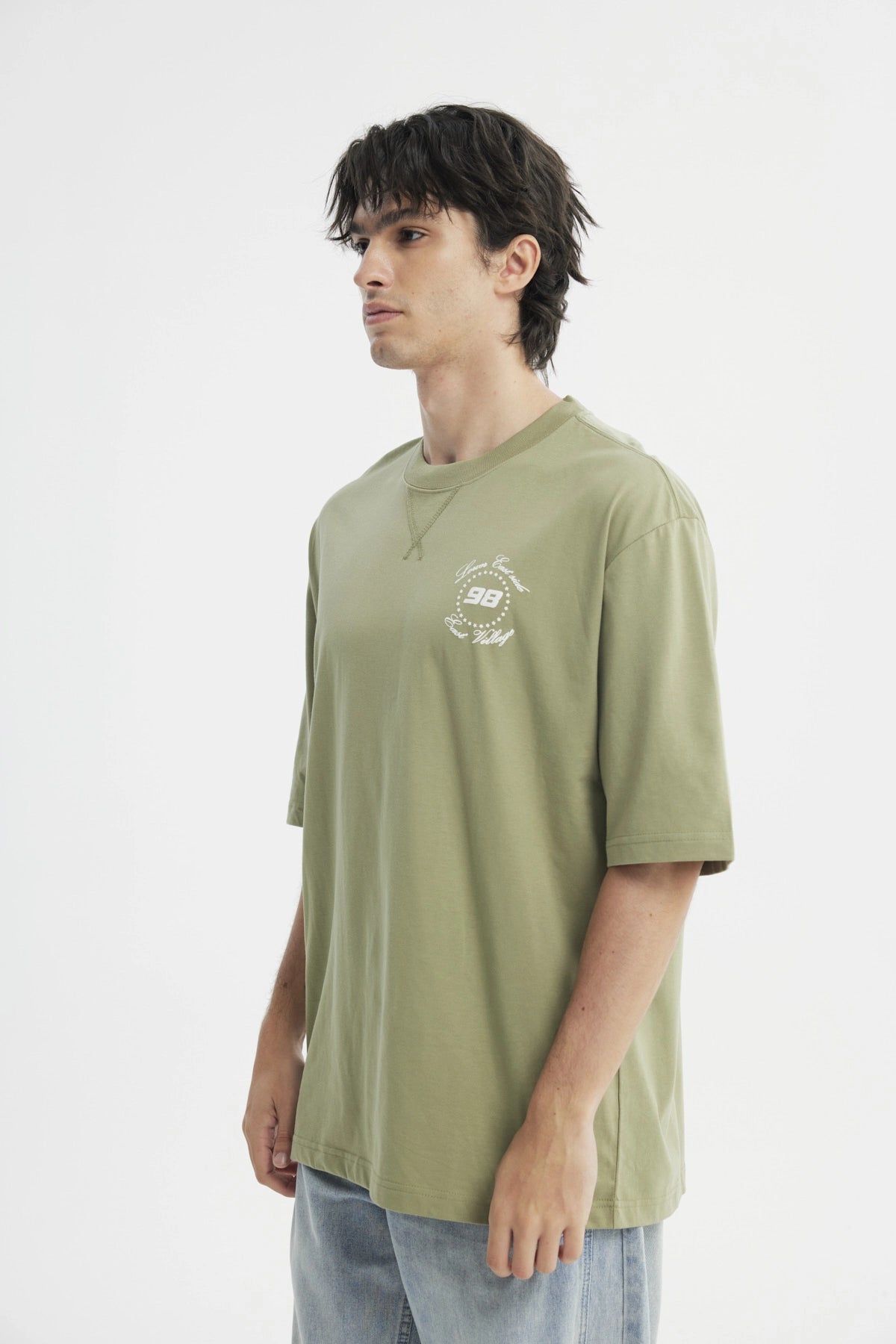 Polera Oversize Hombre Verde Claro