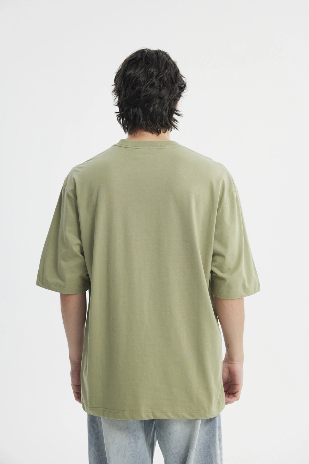 Polera Oversize Hombre Verde Claro
