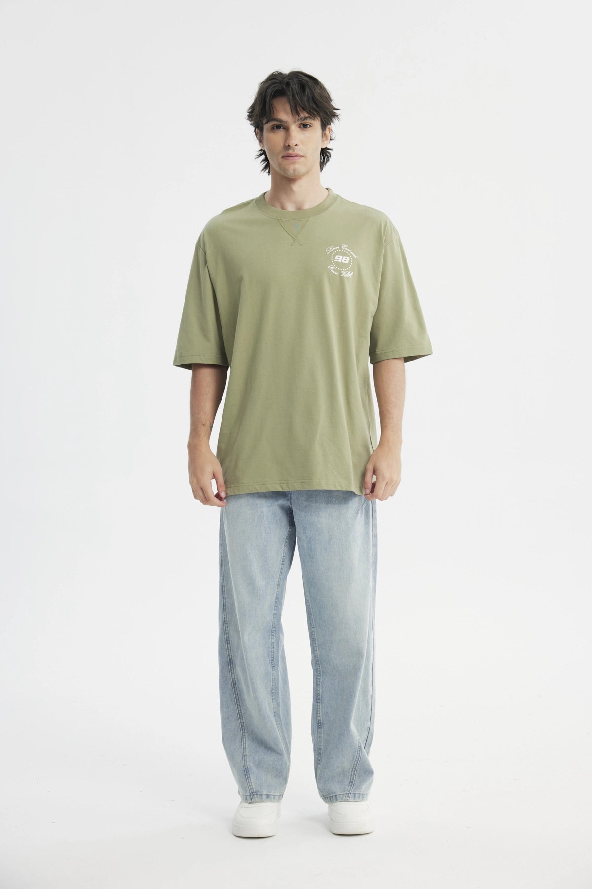 Polera Oversize Hombre Verde Claro