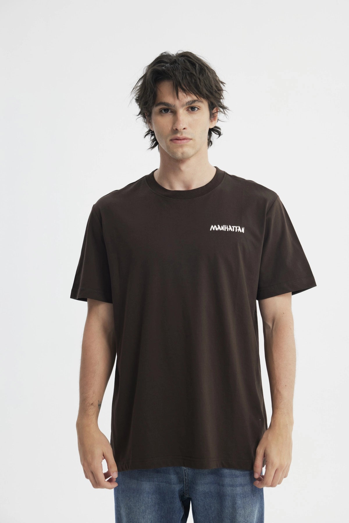 Polera Regular Hombre Chocolate