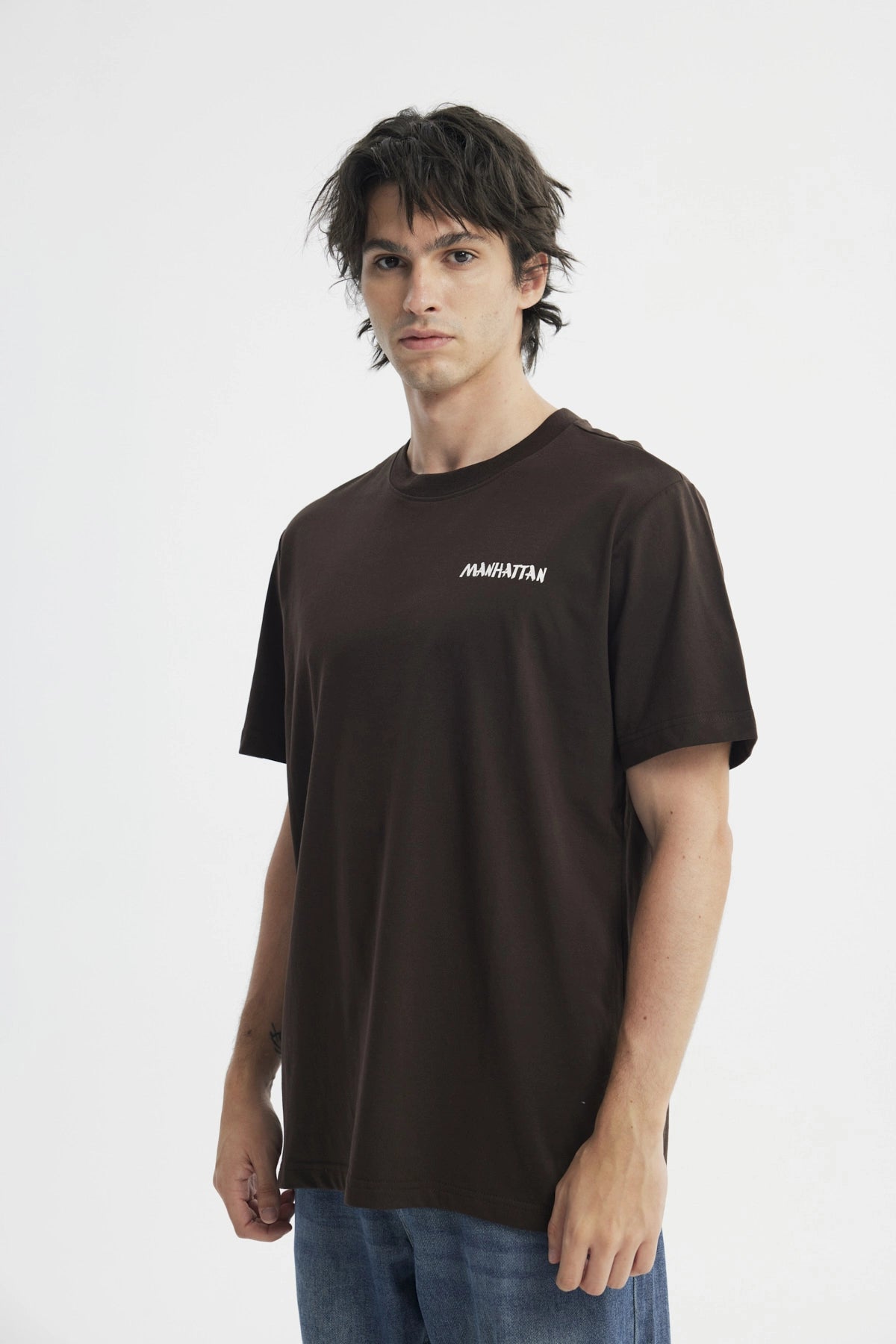 Polera Regular Hombre Chocolate