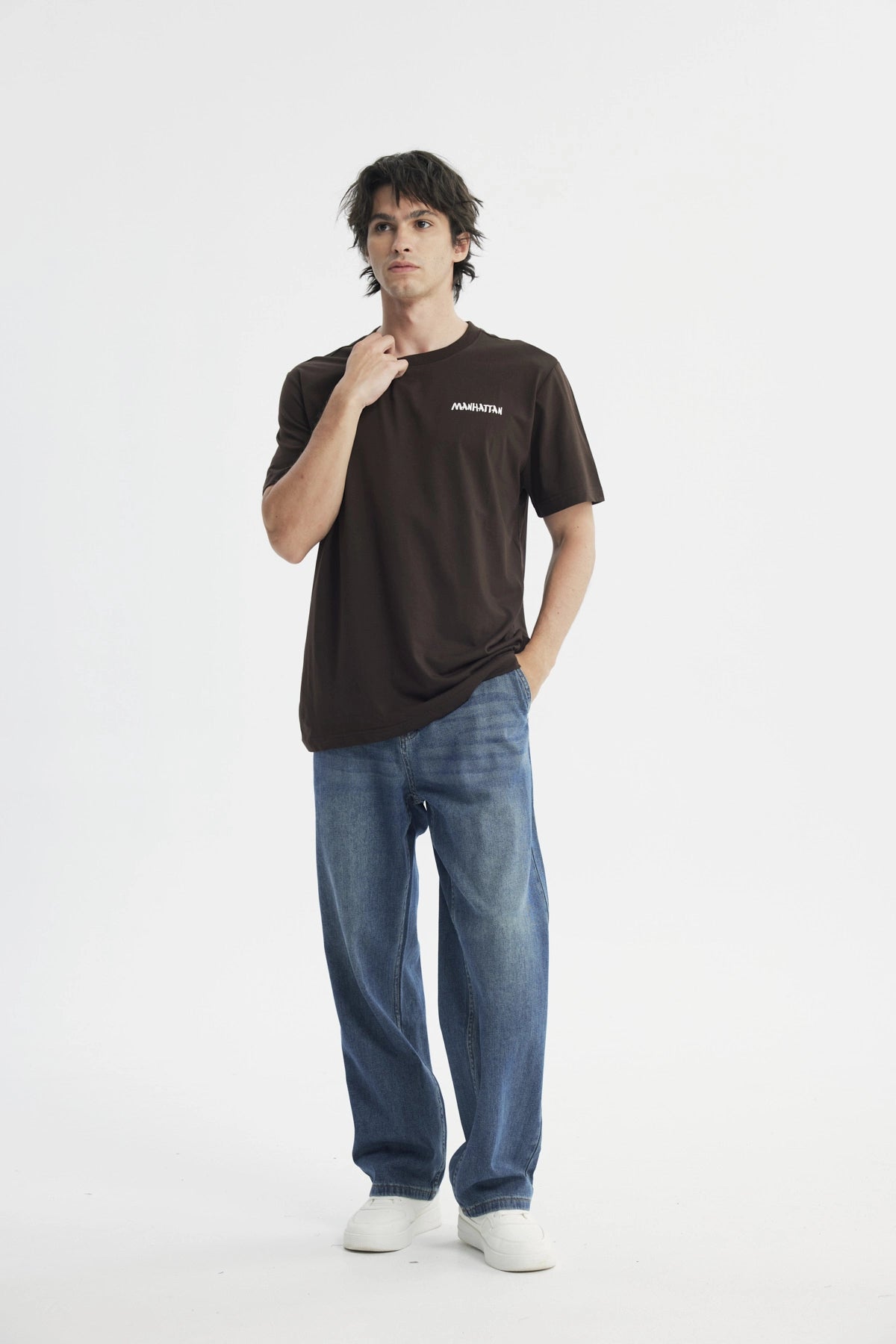 Polera Regular Hombre Chocolate
