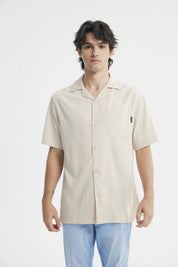 Camisa Regular Hombre Beige