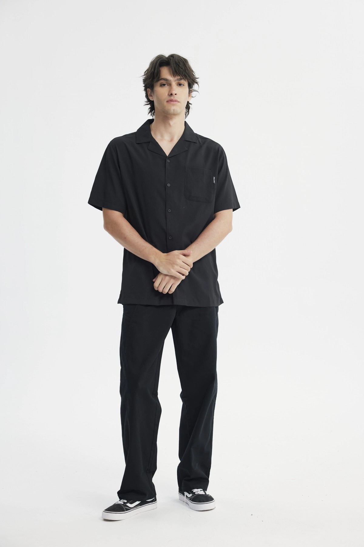 Camisa Regular Hombre Negro