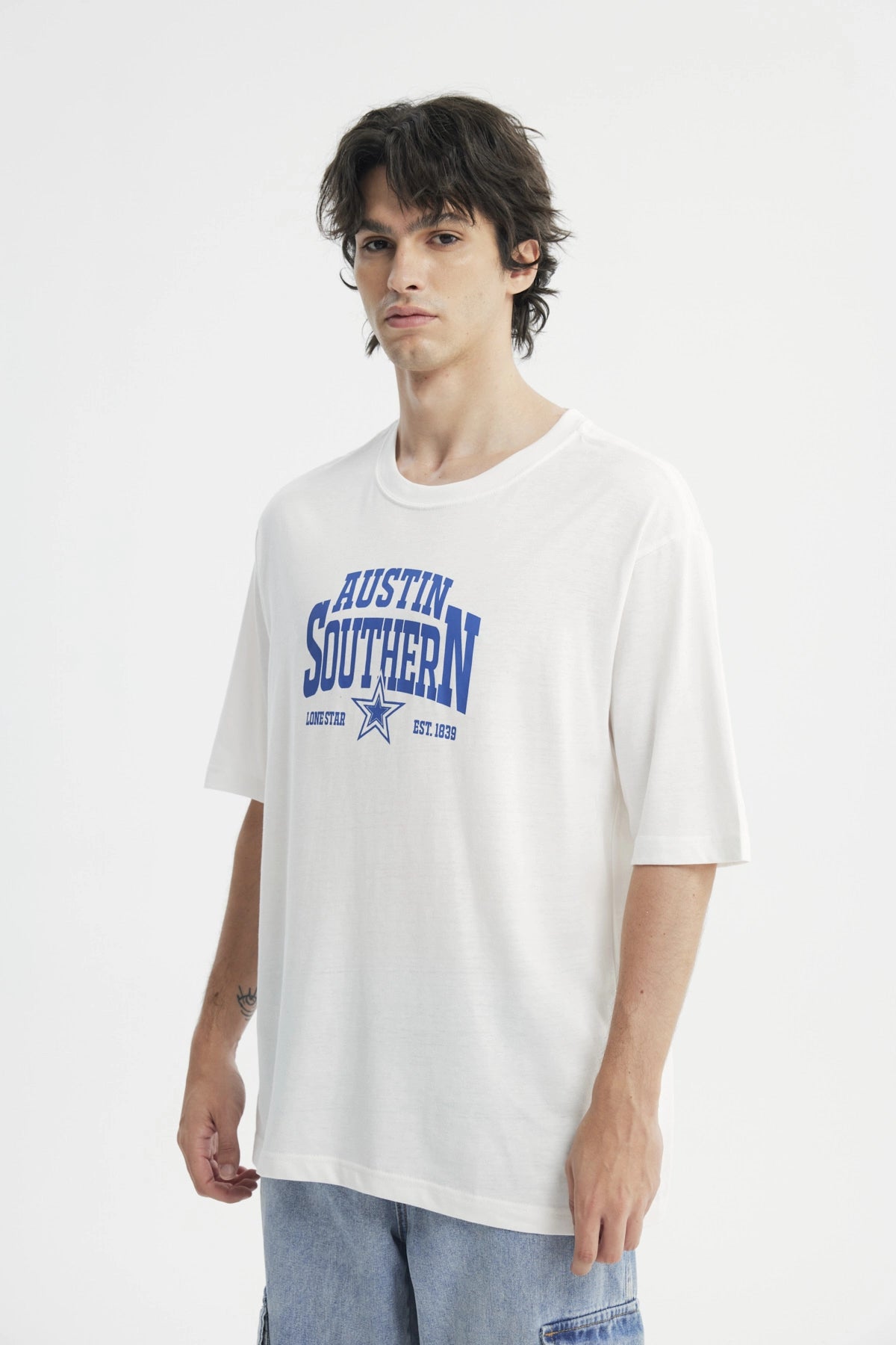 Polera Oversize Hombre Blanco
