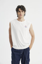 Polera Regular Sin Mangas Hombre Crudo
