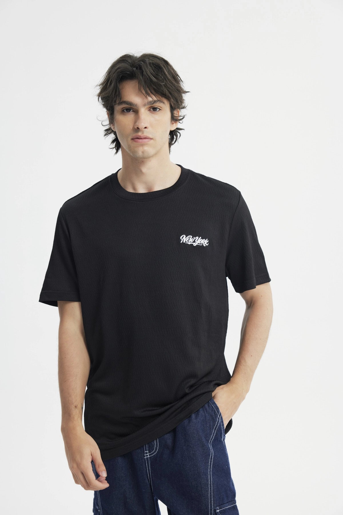 Polera Hombre Regular Negro