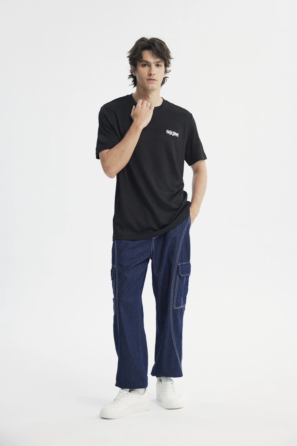Polera Hombre Regular Negro