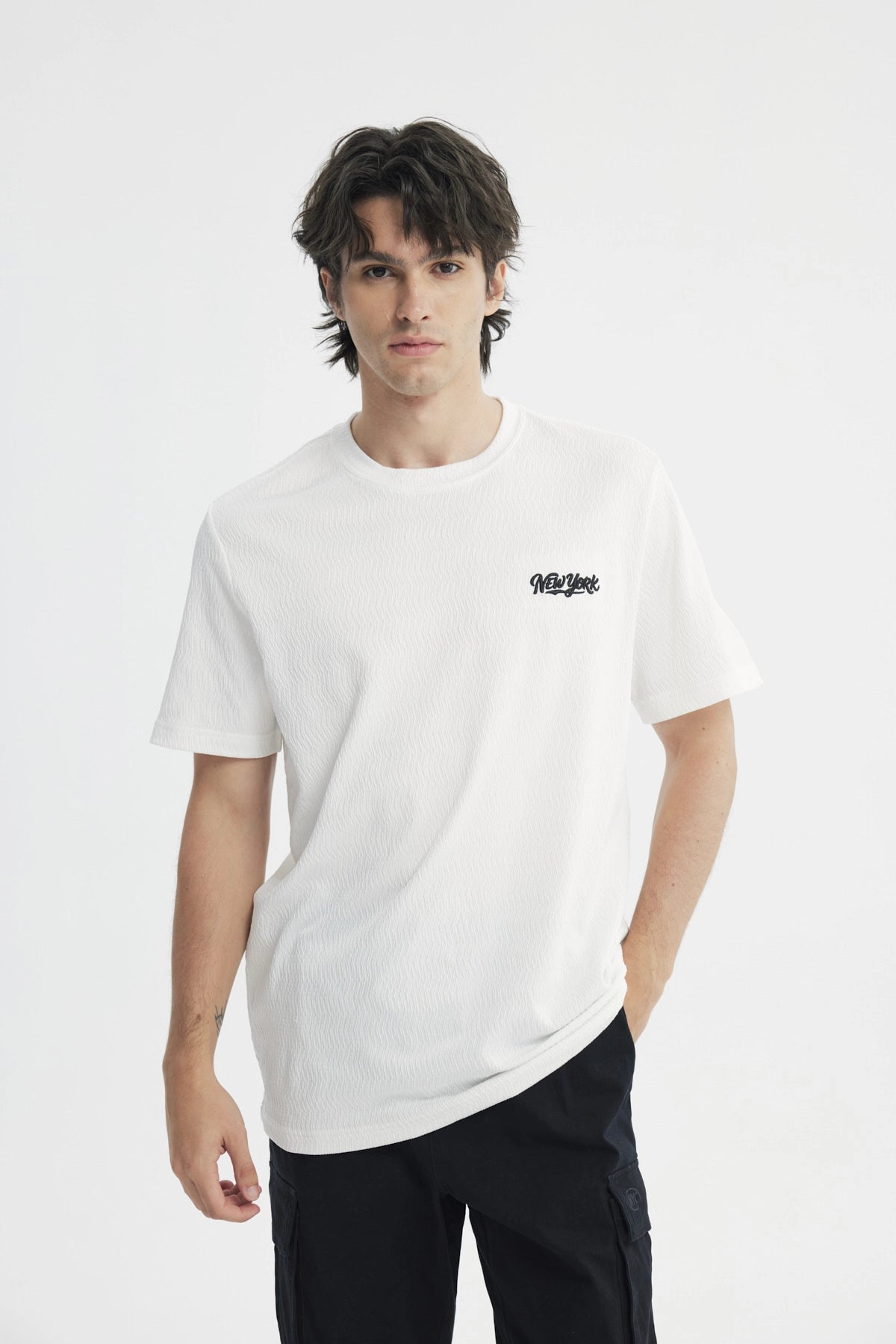 Polera Hombre Regular Blanco